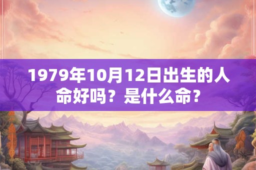 1979年10月12日出生的人命好吗？是什么命？