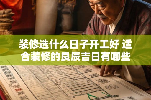 装修选什么日子开工好 适合装修的良辰吉日有哪些