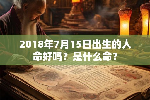2018年7月15日出生的人命好吗？是什么命？