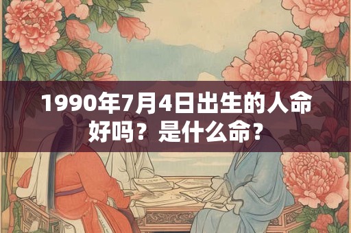 1990年7月4日出生的人命好吗？是什么命？