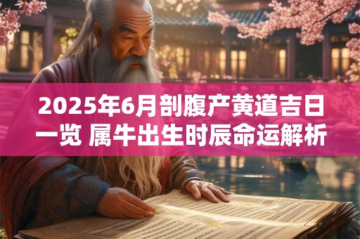 2025年6月剖腹产黄道吉日一览 属牛出生时辰命运解析！