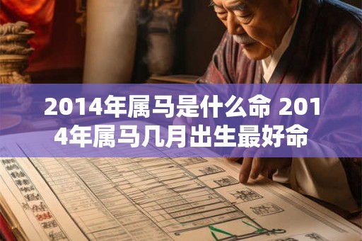 2014年属马是什么命 2014年属马几月出生最好命