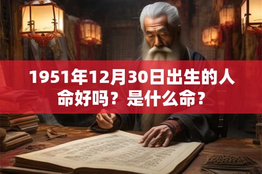 1951年12月30日出生的人命好吗？是什么命？