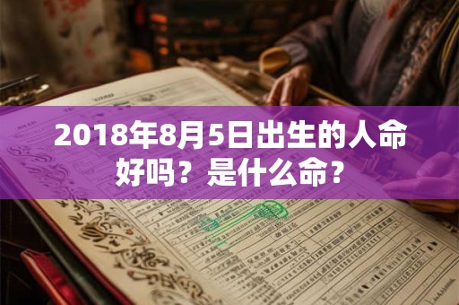 2018年8月5日出生的人命好吗？是什么命？
