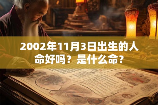 2002年11月3日出生的人命好吗？是什么命？
