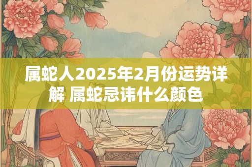 属蛇人2025年2月份运势详解 属蛇忌讳什么颜色