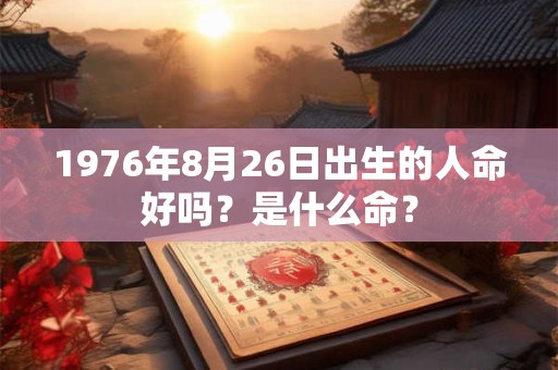 1976年8月26日出生的人命好吗？是什么命？