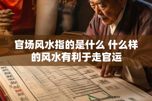 官场风水指的是什么 什么样的风水有利于走官运