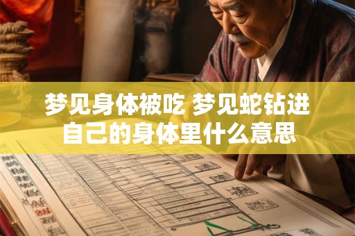 梦见身体被吃 梦见蛇钻进自己的身体里什么意思