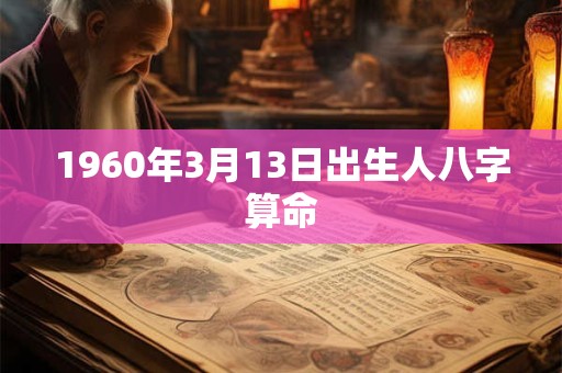 1960年3月13日出生人八字算命