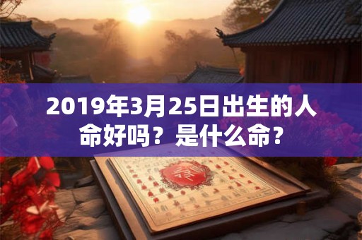 2019年3月25日出生的人命好吗？是什么命？