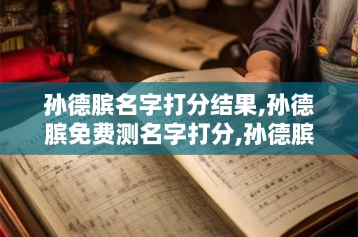 孙德膑名字打分结果,孙德膑免费测名字打分,孙德膑周易免费测名字打分
