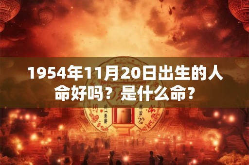 1954年11月20日出生的人命好吗？是什么命？