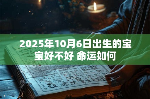 2025年10月6日出生的宝宝好不好 命运如何
