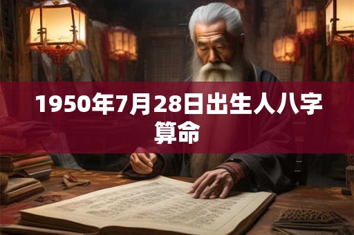 1950年7月28日出生人八字算命