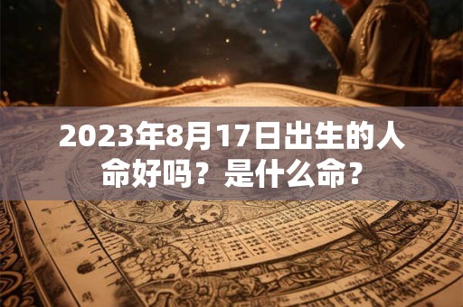 2023年8月17日出生的人命好吗？是什么命？