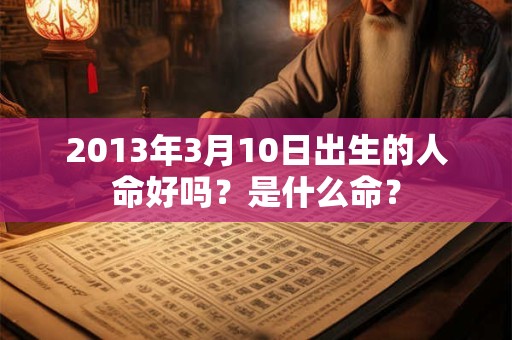 2013年3月10日出生的人命好吗？是什么命？