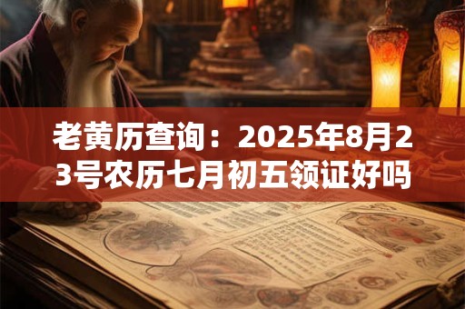 老黄历查询：2025年8月23号农历七月初五领证好吗