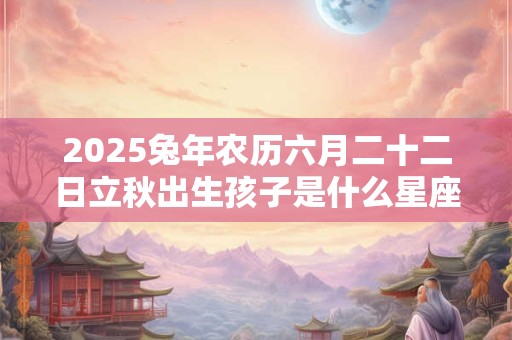 2025兔年农历六月二十二日立秋出生孩子是什么星座