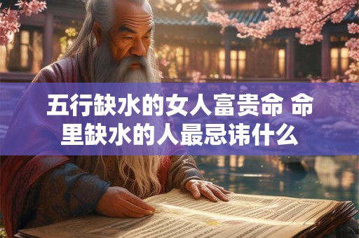 五行缺水的女人富贵命 命里缺水的人最忌讳什么