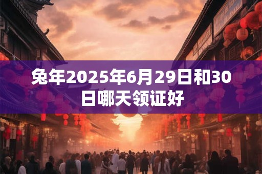 兔年2025年6月29日和30日哪天领证好