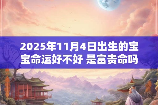 2025年11月4日出生的宝宝命运好不好 是富贵命吗