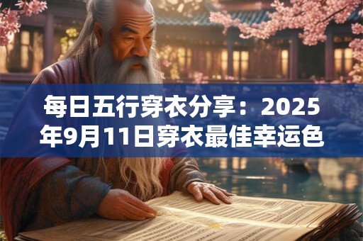 每日五行穿衣分享：2025年9月11日穿衣最佳幸运色