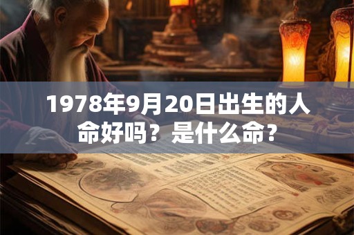1978年9月20日出生的人命好吗？是什么命？