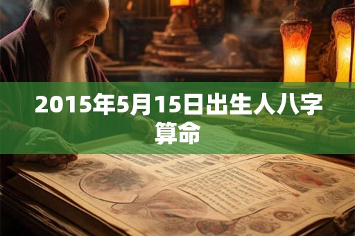 2015年5月15日出生人八字算命