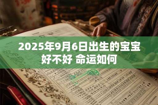 2025年9月6日出生的宝宝好不好 命运如何