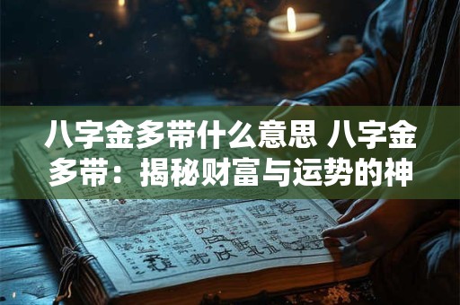 八字金多带什么意思 八字金多带：揭秘财富与运势的神秘面纱