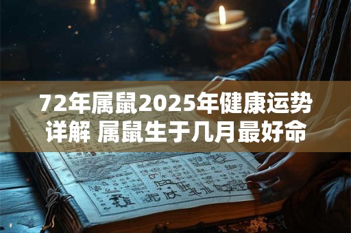 72年属鼠2025年健康运势详解 属鼠生于几月最好命