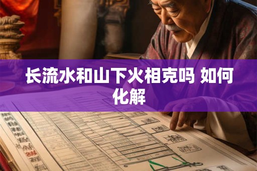 长流水和山下火相克吗 如何化解