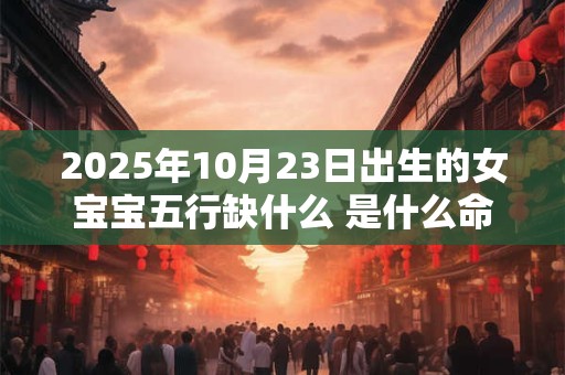 2025年10月23日出生的女宝宝五行缺什么 是什么命