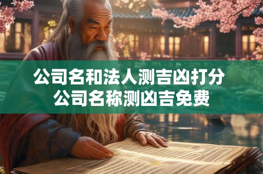 公司名和法人测吉凶打分 公司名称测凶吉免费
