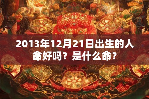 2013年12月21日出生的人命好吗？是什么命？