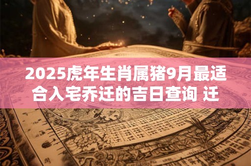 2025虎年生肖属猪9月最适合入宅乔迁的吉日查询 迁移大吉日