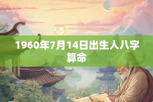 1960年7月14日出生人八字算命
