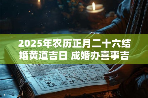 2025年农历正月二十六结婚黄道吉日 成婚办喜事吉利吗