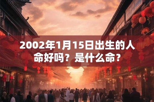 2002年1月15日出生的人命好吗？是什么命？
