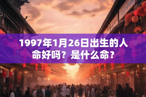 1997年1月26日出生的人命好吗？是什么命？