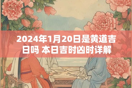 2024年1月20日是黄道吉日吗 本日吉时凶时详解