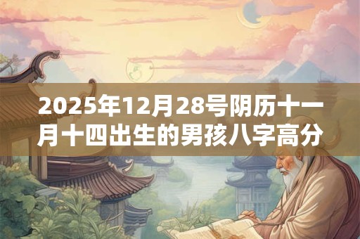 2025年12月28号阴历十一月十四出生的男孩八字高分起名字