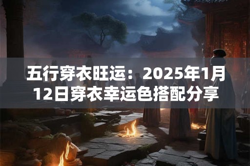 五行穿衣旺运：2025年1月12日穿衣幸运色搭配分享
