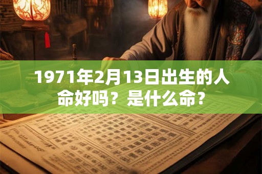1971年2月13日出生的人命好吗？是什么命？