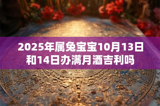 2025年属兔宝宝10月13日和14日办满月酒吉利吗