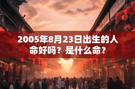 2005年8月23日出生的人命好吗？是什么命？