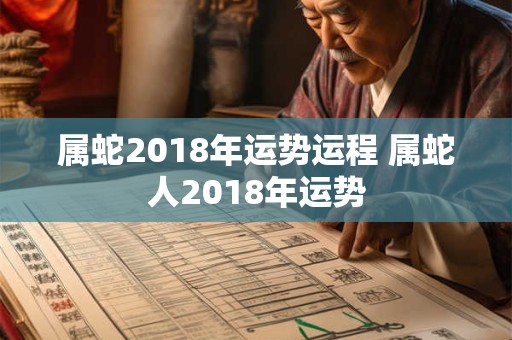 属蛇2018年运势运程 属蛇人2018年运势