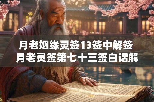 月老姻缘灵签13签中解签 月老灵签第七十三签白话解释