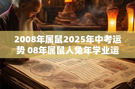 2008年属鼠2025年中考运势 08年属鼠人兔年学业运